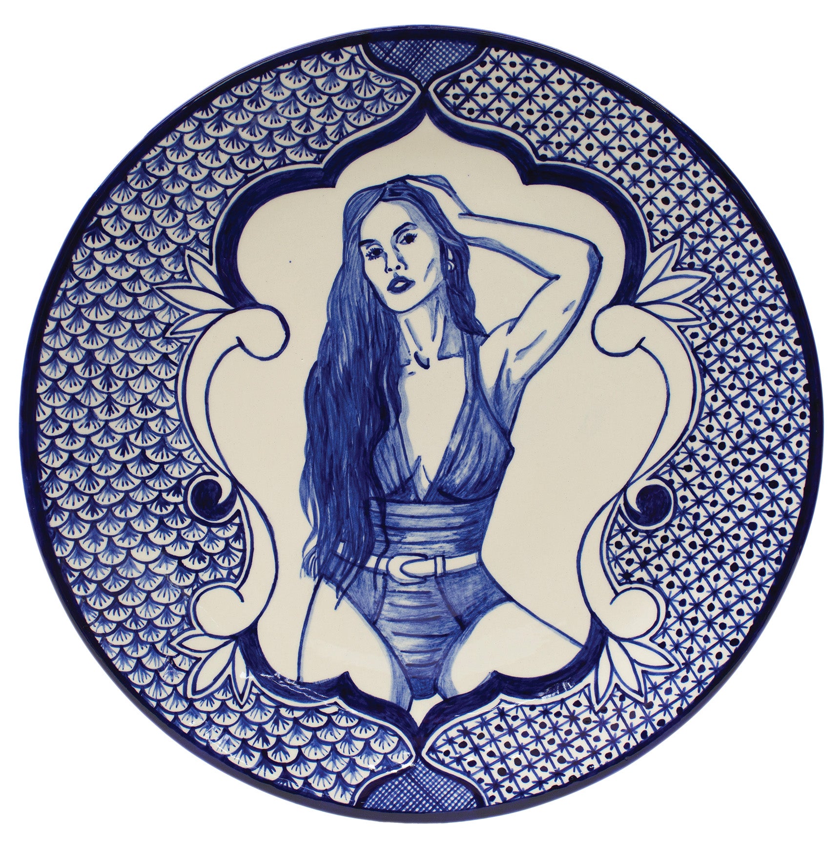 Substance (2024) Hand-painted ceramic plate