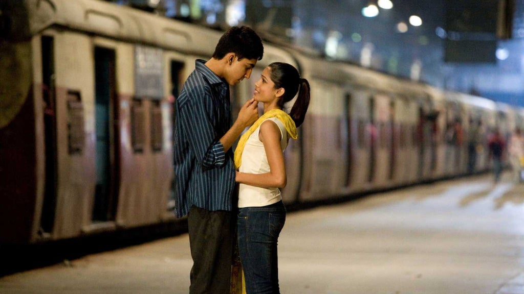 Dev Patel and Freida Pinto in "Slumdog Millionaire."