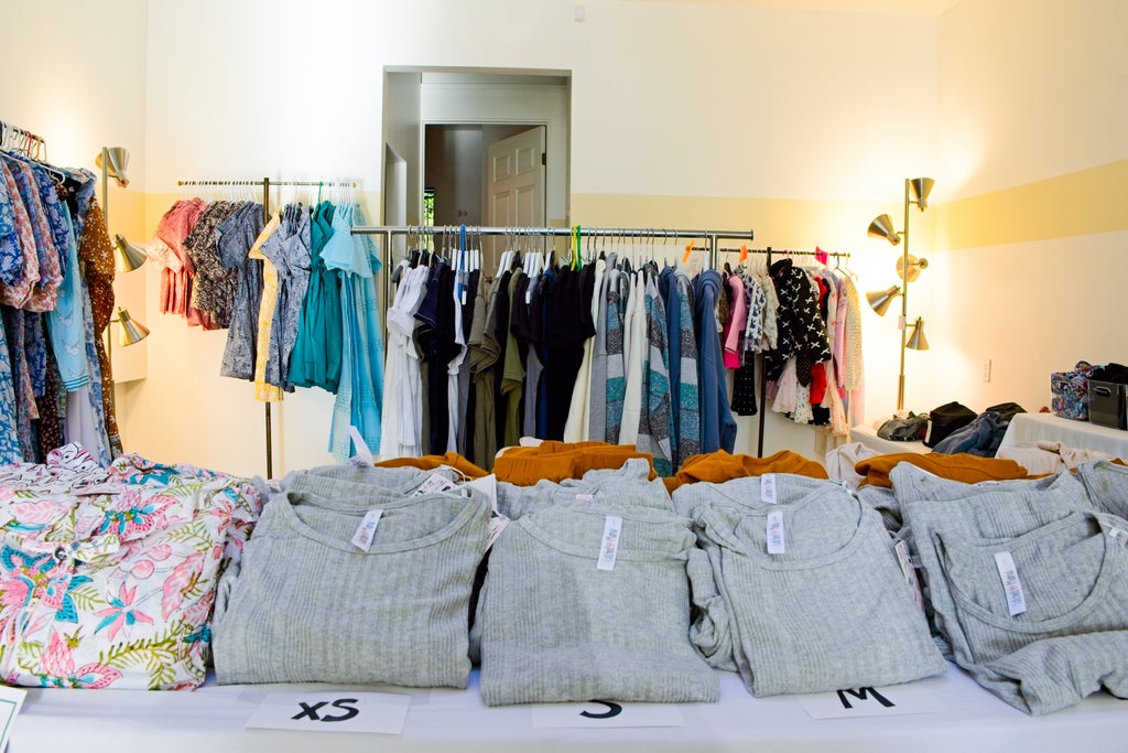 Brands like Citizens of Humanity, Nicole Miller, Rebecca Minkoff, Tuckernuck and more donated new clothes to the shop (Credit: Zibby Owens)
