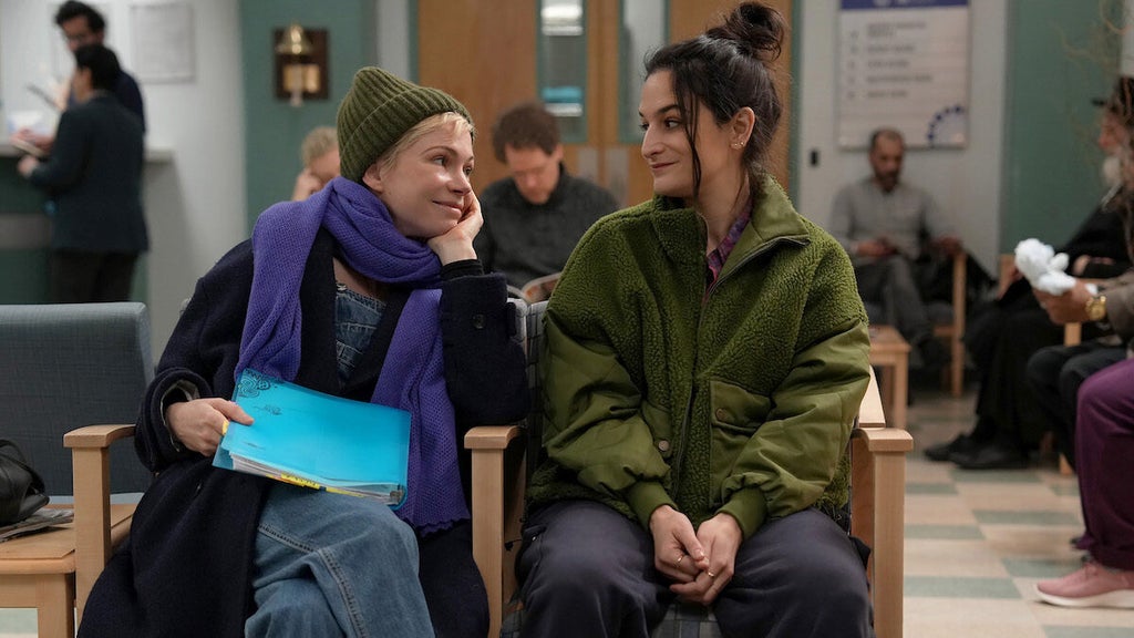 Michelle Williams and Jenny Slate in "Dying for Sex" (FX)