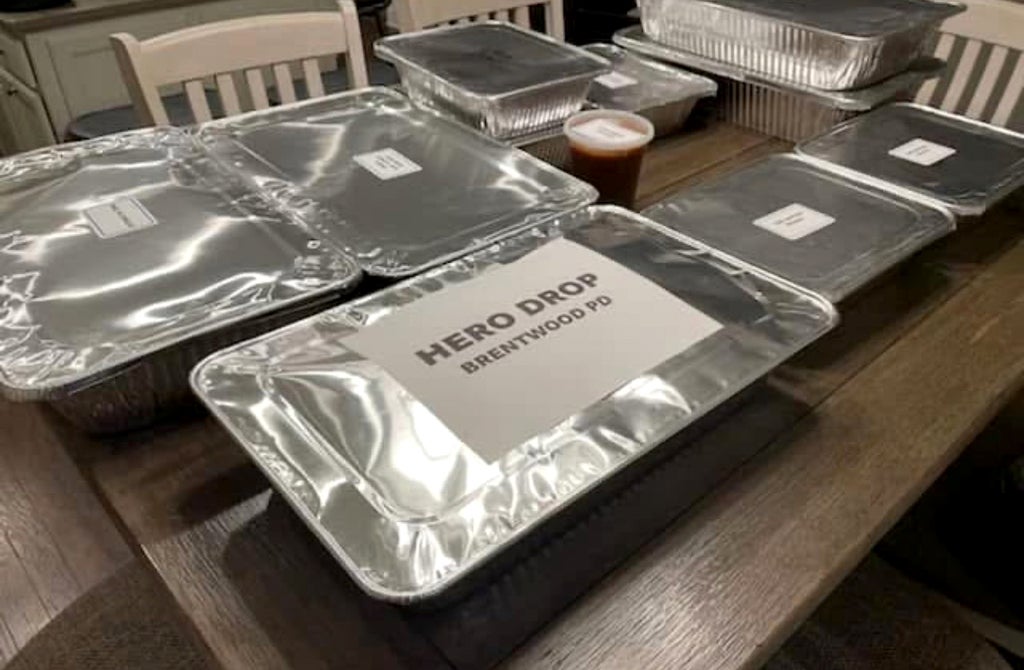 Caterer Lindy Lu packed meals for first responders (Photo by Lindy Lu)