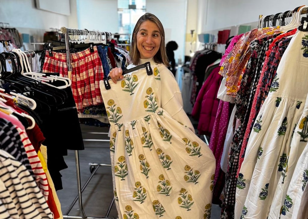 Zibby Owens attending the clothing pop-up (Credit: Zibby Owens)