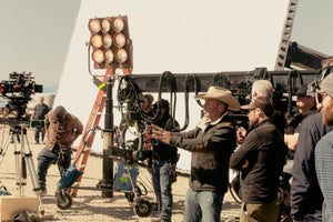 Creator Taylor Sheridan in season 1, episode 2 of Landman streaming on Paramount+. Photo credit: Emerson Miller/Paramount+.