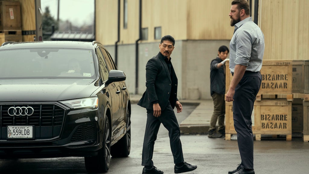 Brian Tee as Quinn and Olivier Richters as Paulie (Credit: Amazon Studios)