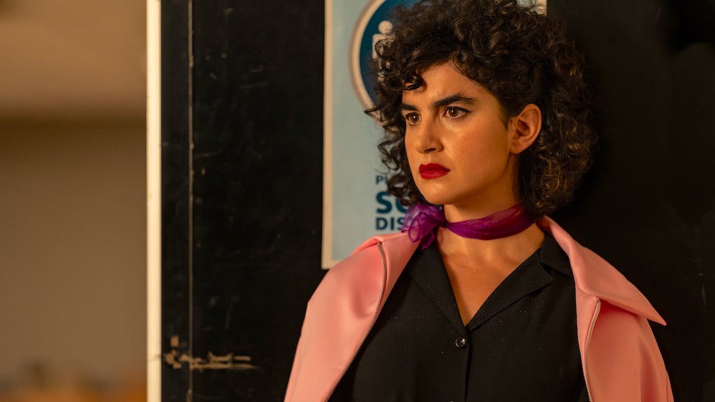 Rhonda (Sara Yarkin) dresses up as Rizzo from "Grease" in "School Spirits" episode "Can't Hauntly Wait."