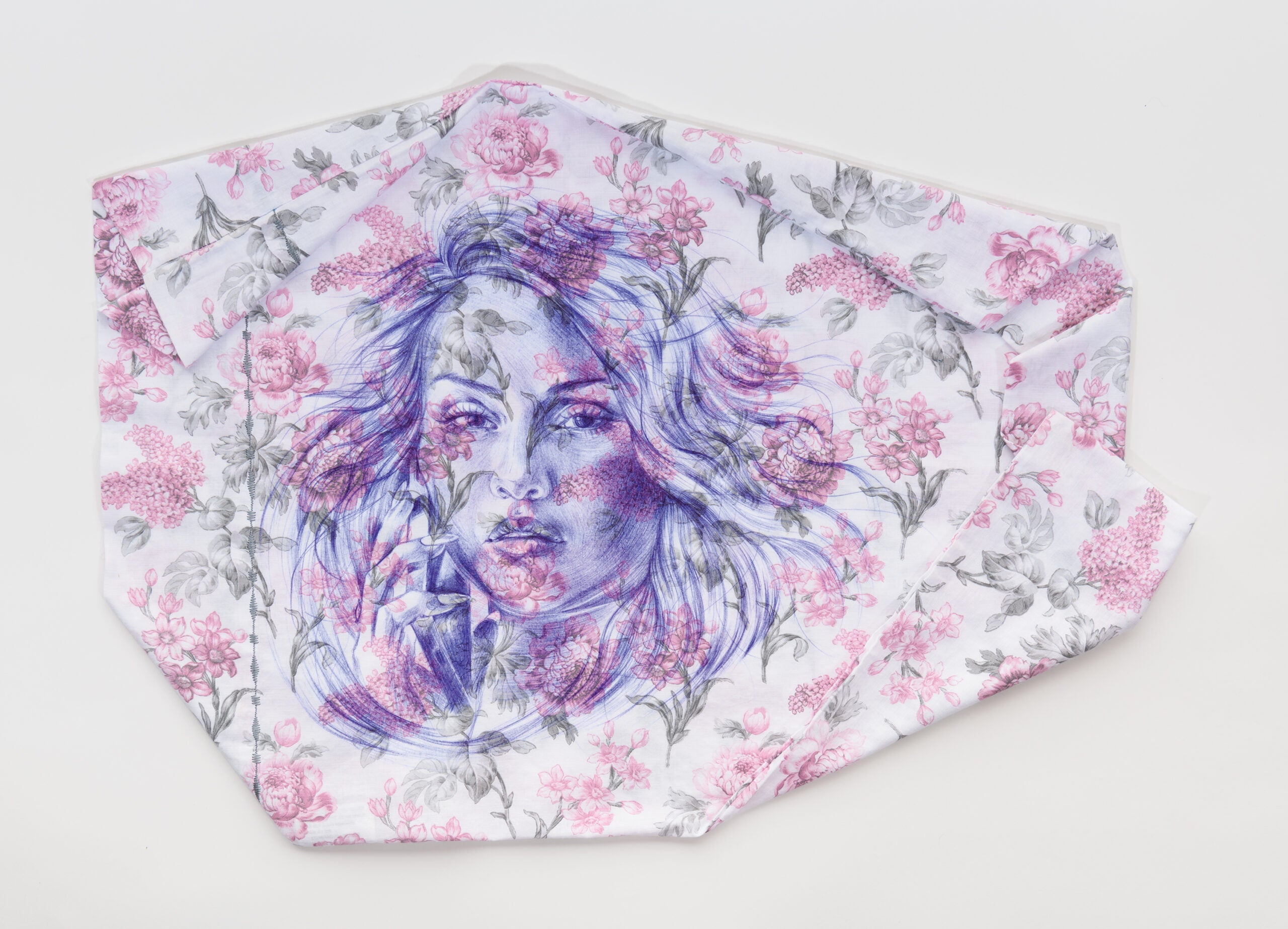 Selena Gomez “Jessi” ( 2024) ballpoint pen on found pillowcase