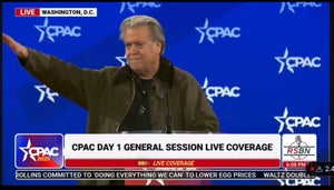 Steve Bannon gives salute identical to Nazi salute at CPAC