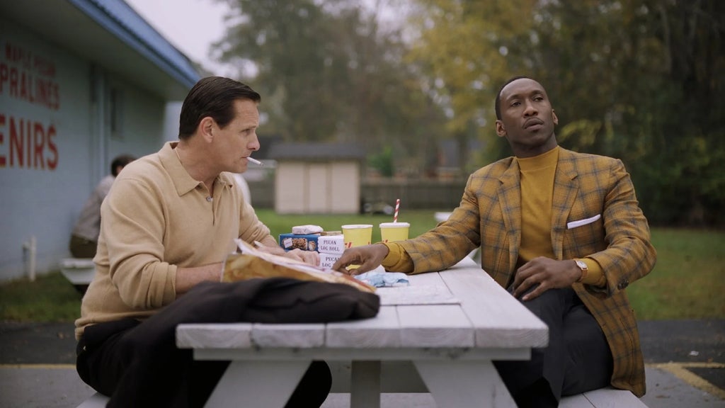 Viggo Mortensen and Mahershala Ali in "Green Book."