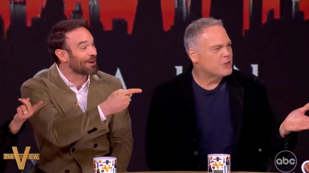 Charlie Cox and Vincent D'Onofrio on "The View" (Credit: ABC)