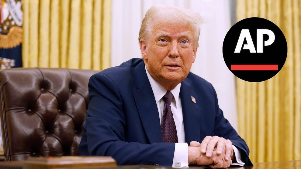 donald trump executive orders ap ban logo
