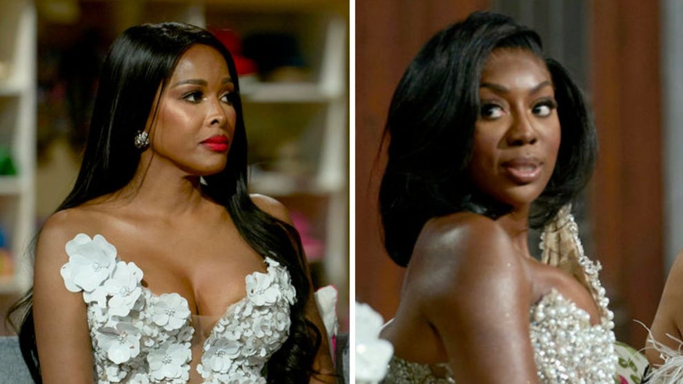 Stacey Rusch, Wendy Osefo at "The Real Housewives of Potomac" Season 9 reunion (Bravo)
