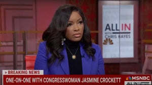 Rep. Jasmine Crockett on MSNBC's "All In with Chris Hayes" (Credit: MSNBC)