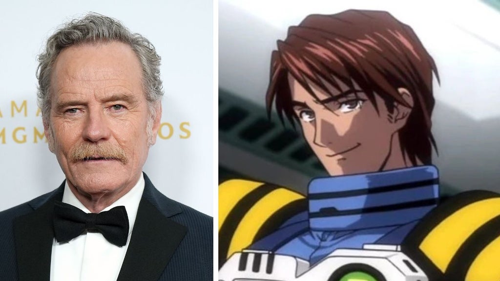 Bryan Cranston and Isamu Alva Dyson from "Macross Plus" (Getty Images, Akira Inokuchi, Hirotake Kanada, and Shōji Kawamor)