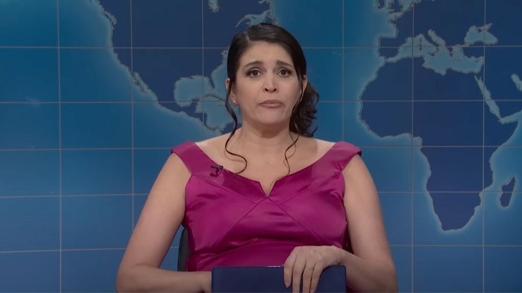Cecily Strong during Weekend Update on "SNL50" (NBC)