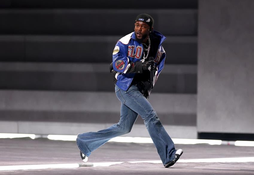 Kendrick Lamar and SZA’s custom leather looks steal the Super Bowl halftime show