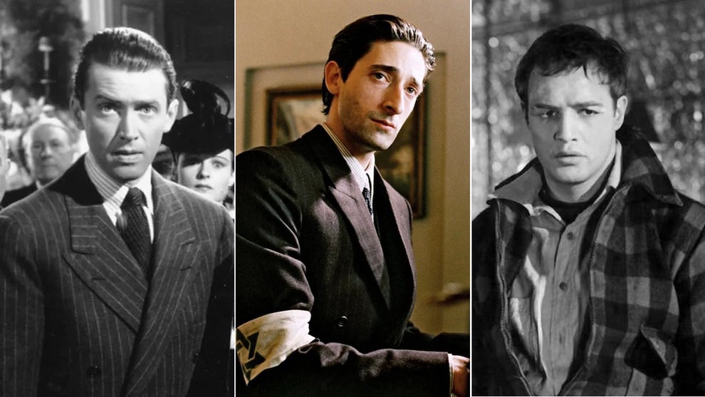 Jimmy Stewart in "The Philadelphia Story," Adrien Brody in "The Pianist," Marlon Brando in "On the Waterfront"