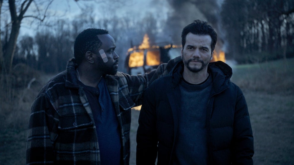 Brian Tyree Henry and Wagner Moura in "Dope Thief."