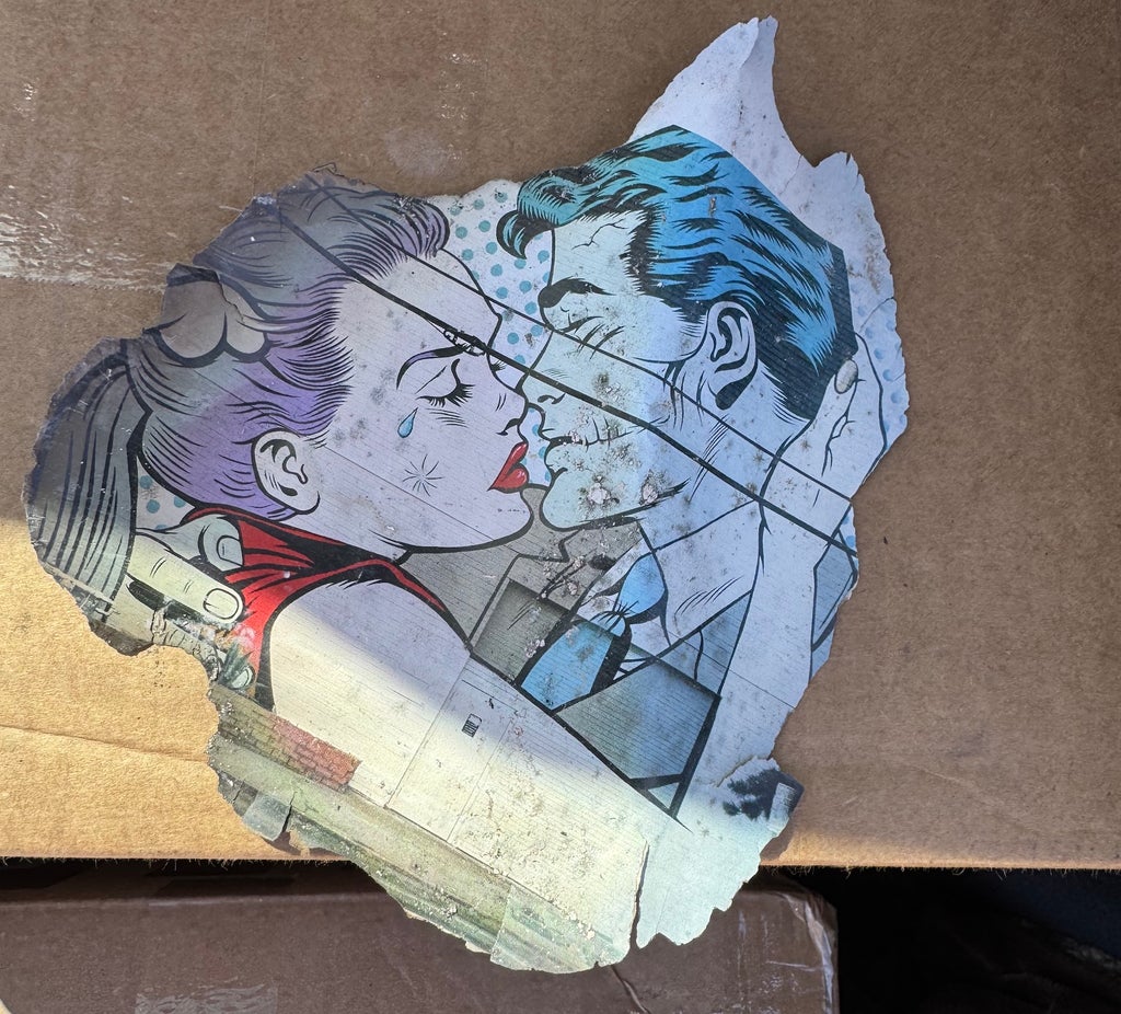 Jessica Sebastian-Dayeh and her husband did not find much in the rubble, but they did find this singed illustration (Credit: Jessica Sebastian-Dayeh)