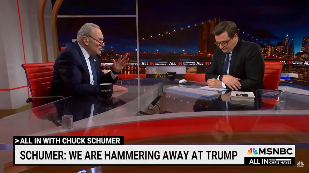 Chris Hayes becomes exasperated with Chuck Schumer