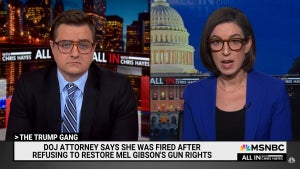 Chris Hayes speaks to Liz Oyer, DoJ lawyer fired after refusing to restore Mel Gibson's gun rights