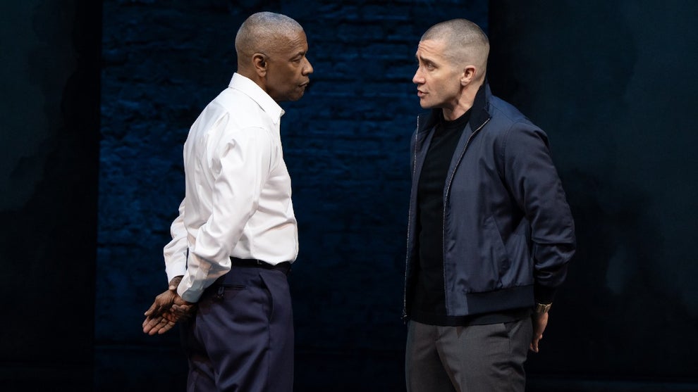 Denzel Washington as Othello, Jake Gyllenhaal as Iago in Othello on Broadway