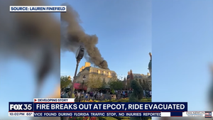 EPCOT on fire in Orlando, Florida