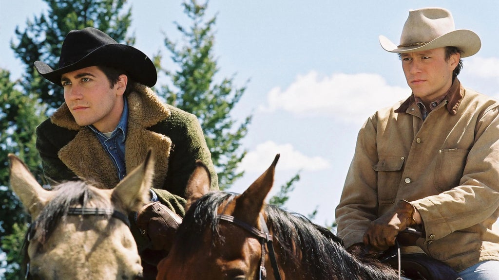 Jake Gyllenhaal and Heath Ledger in "Brokeback Mountain."