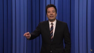 Jimmy Fallon Says March Madness 2025 Is Different Because a Flipped Car Could Just Be People Protesting Elon Musk | Video