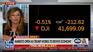 Maria Bartiromo praises Trump's economic policies while stock market drops more than 100 points