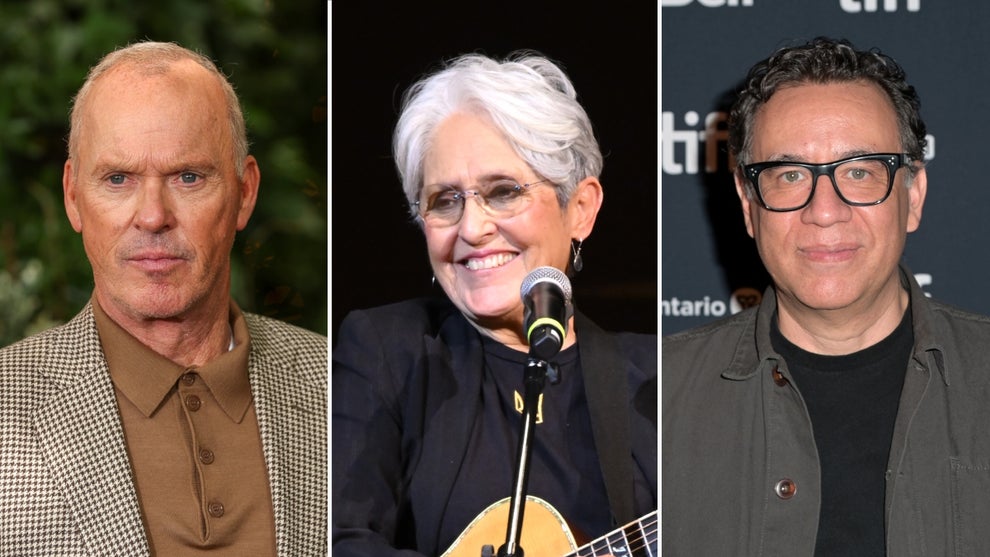 Michael Keaton, Joan Baez and Fred Armisen