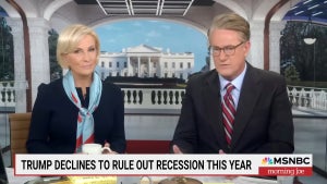 Mika Brzezinski and Joe Scarborough on MSNBC's "Morning Joe" on March 10, 2025.