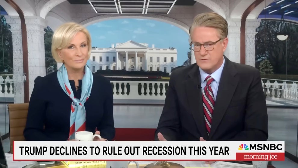 Mika Brzezinski and Joe Scarborough on MSNBC's "Morning Joe" on March 10, 2025.