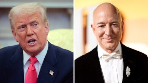 Trump and Bezos split