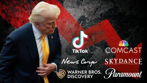 Trump puts on a chill on media acquisitions and mergers. (Getty Images/Christopher Smith for TheWrap)