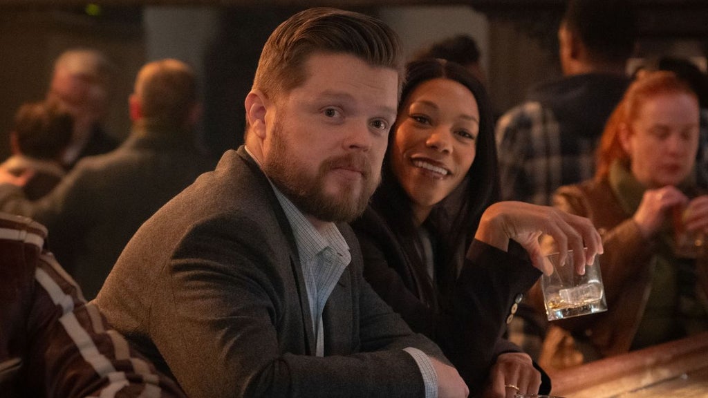 Foggy Nelson (Elden Henson) and Kirsten Mcduffie, ADA (Nikki M. James) in Marvel Television's DAREDEVIL: BORN AGAIN, exclusively on Disney+. Photo by Giovanni Rufino. 