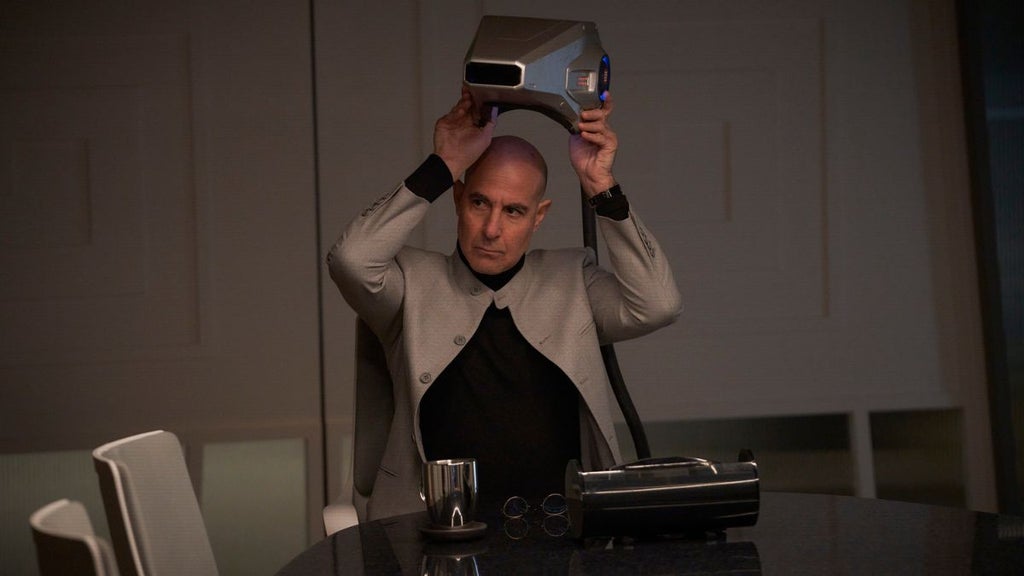 Stanley Tucci in "The Electric State" (Netflix)