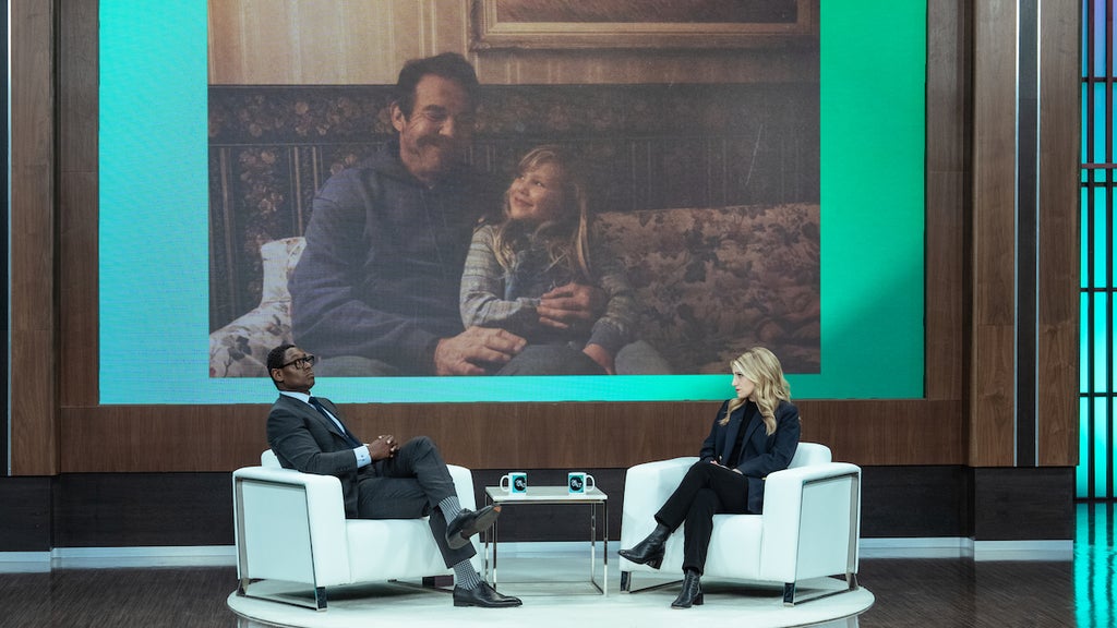 David Harewood as Dr Greg and Annaleigh Ashford as Melissa Reed in Happy Face