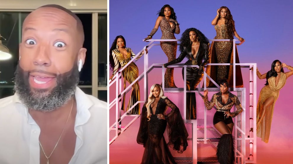 Carlos King on his YouTube series "Reality with the King," "The Real Housewives of Atlanta" cast Season 16 (Credit: YouTube, Bravo)