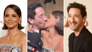 Halle Berry, Adrien Brody, Halle Berry's X account (Credit: @HalleBerry, Access Hollywood's YouTube)