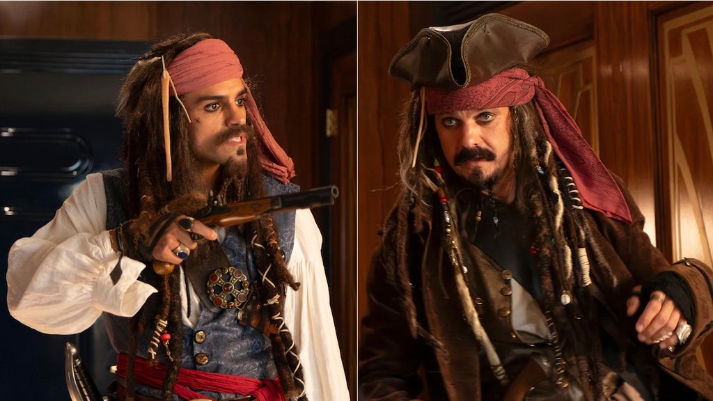 Tristan (Sean Teale) and Max (Joshua Jackson) dressed up like Jack Sparrow for Halloween