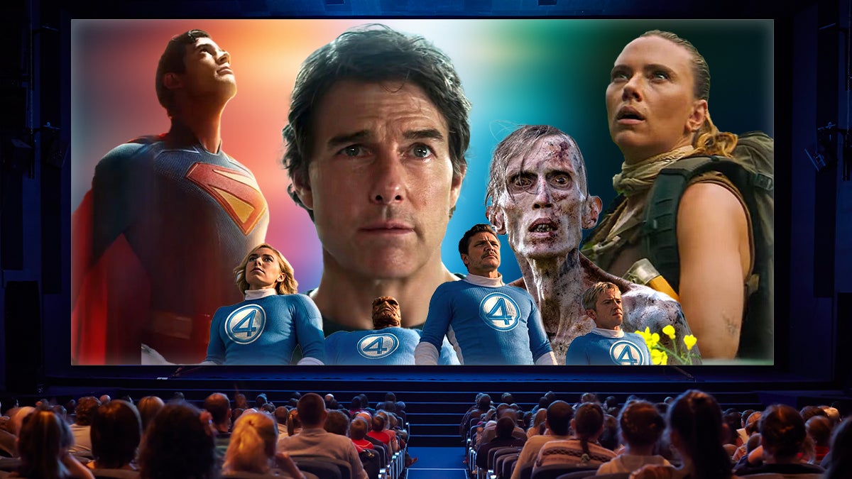 Superman, Mission Imposible Tom Cruise, Scarlett Johansson Jurassic World, 28 Years Later, Fantastic Four Pedro Pascal