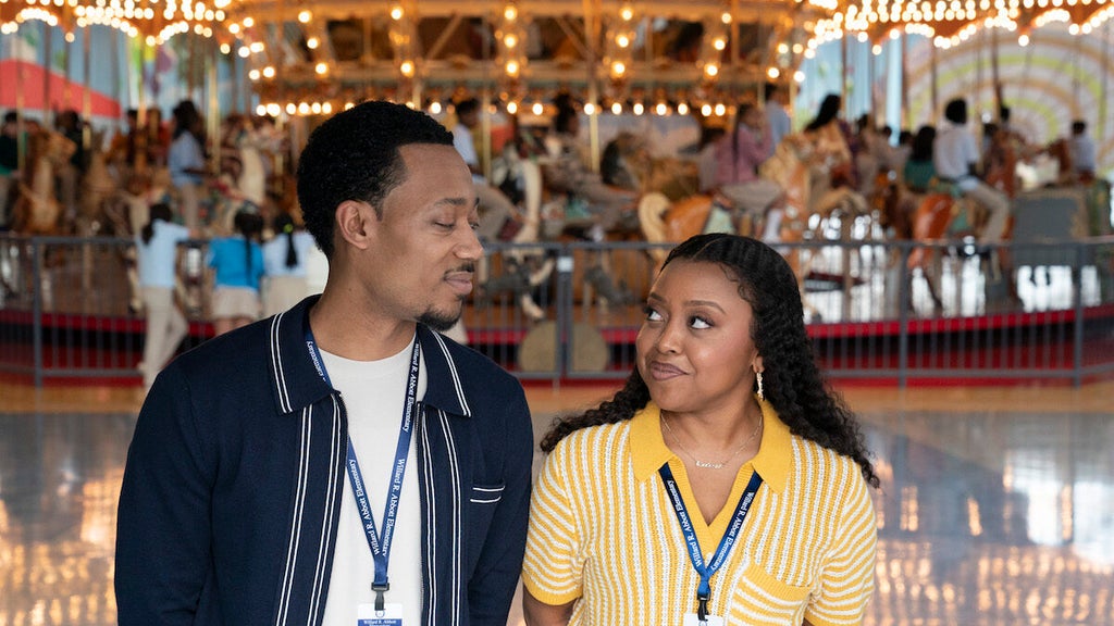 Tyler James Williams and Quinta Brunson star on "Abbott Elementary." (Credit: Disney/Gilles Mingasson)