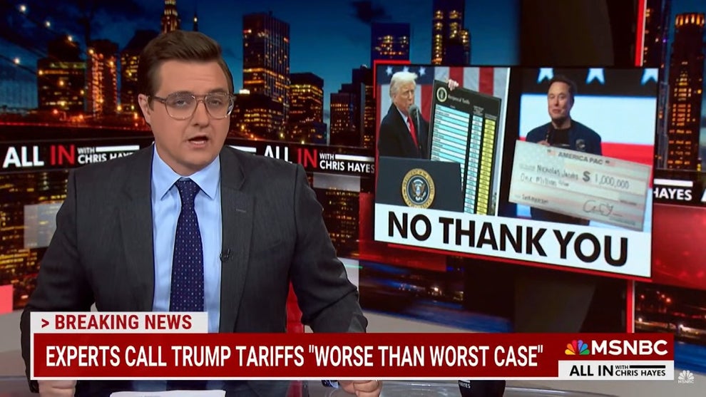 Chris Hayes says Trump waterboarded america with tariffs