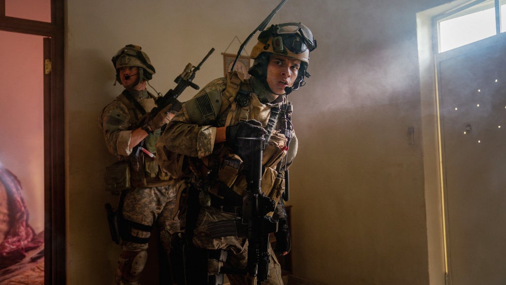 D'Pharaoh Woon-A-Tai plays "Warfare" co-director Ray Mendoza in the war drama. (A24)