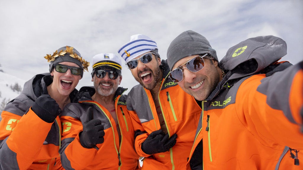 Steve Carell, Jason Schwartzman, Cory Michael Smith and Ramy Youssef in "Mountainhead" (Credit: HBO)