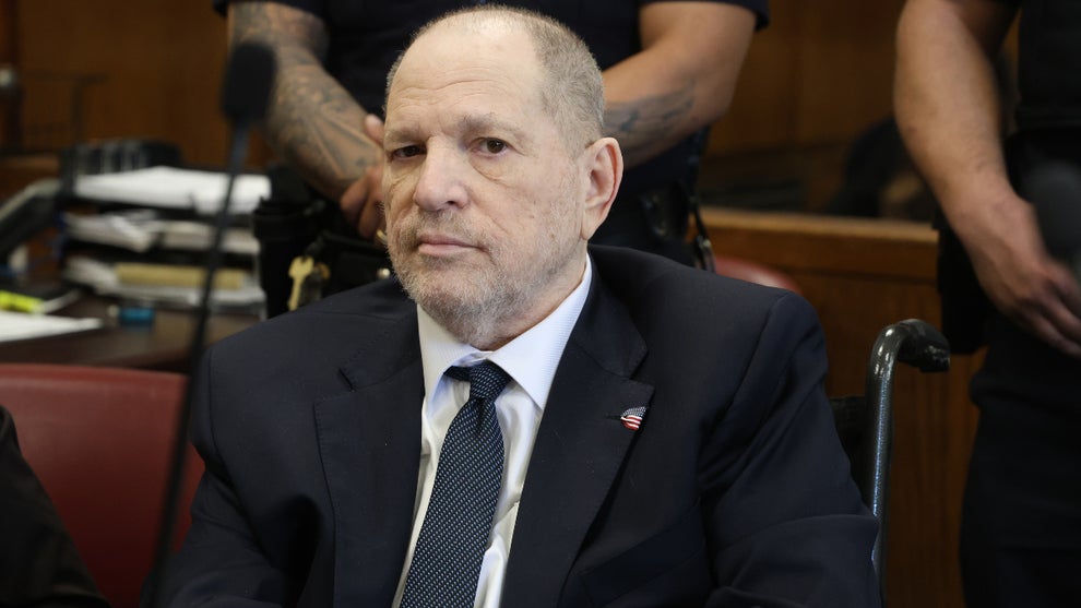 Harvey Weinstein appears in State Supreme Court on April 29, 2025 in New York City. (Credit: Jefferson Siegel-Pool/Getty Images)