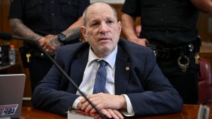 Former film producer Harvey Weinstein appears in court as jury selection begins in his retrial in Manhattan Criminal Court on April 22, 2025 in New York City. (Credit: Angela Weiss-Pool/Getty Images)