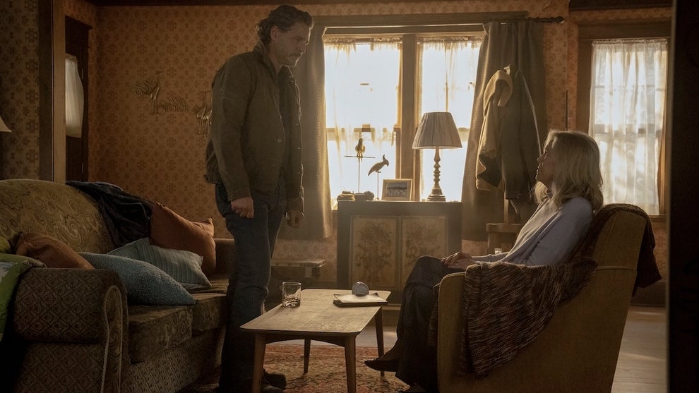 Pedro Pascal as Joel and Catherine O'Hara as Gail in "The Last of Us" Season 2, Episode 1. (Liane Hentscher/HBO)