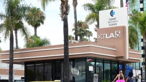 KTLA's offices in Hollywood, California. (Credit: Frederic J. Brown/AFP via Getty Images)