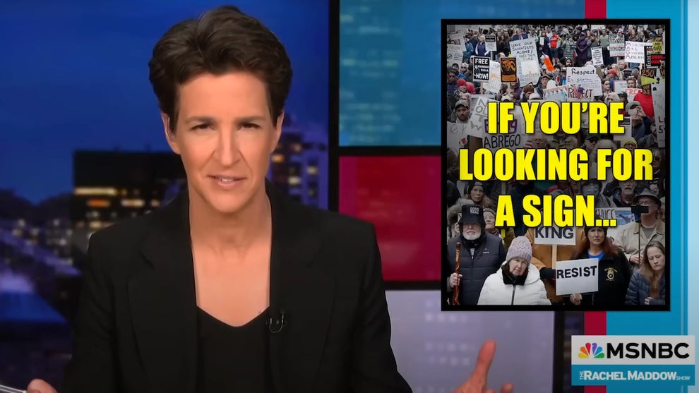 Rachel Maddow MSNBC Trump protests
